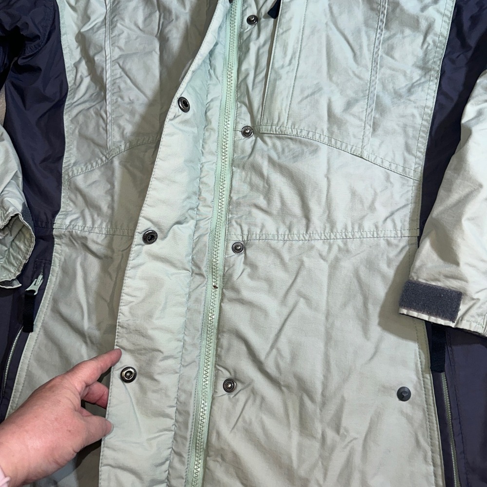 Columbia Vertex Womens Large Sage Green Charcoal Waterproof Hooded Ski Jacket - Picture 5 of 16